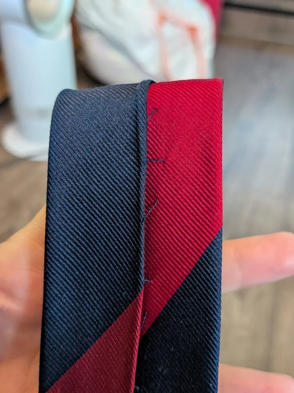 Banana Republic Men’s Necktie – 100% Silk – Business/Formal Red and Navy